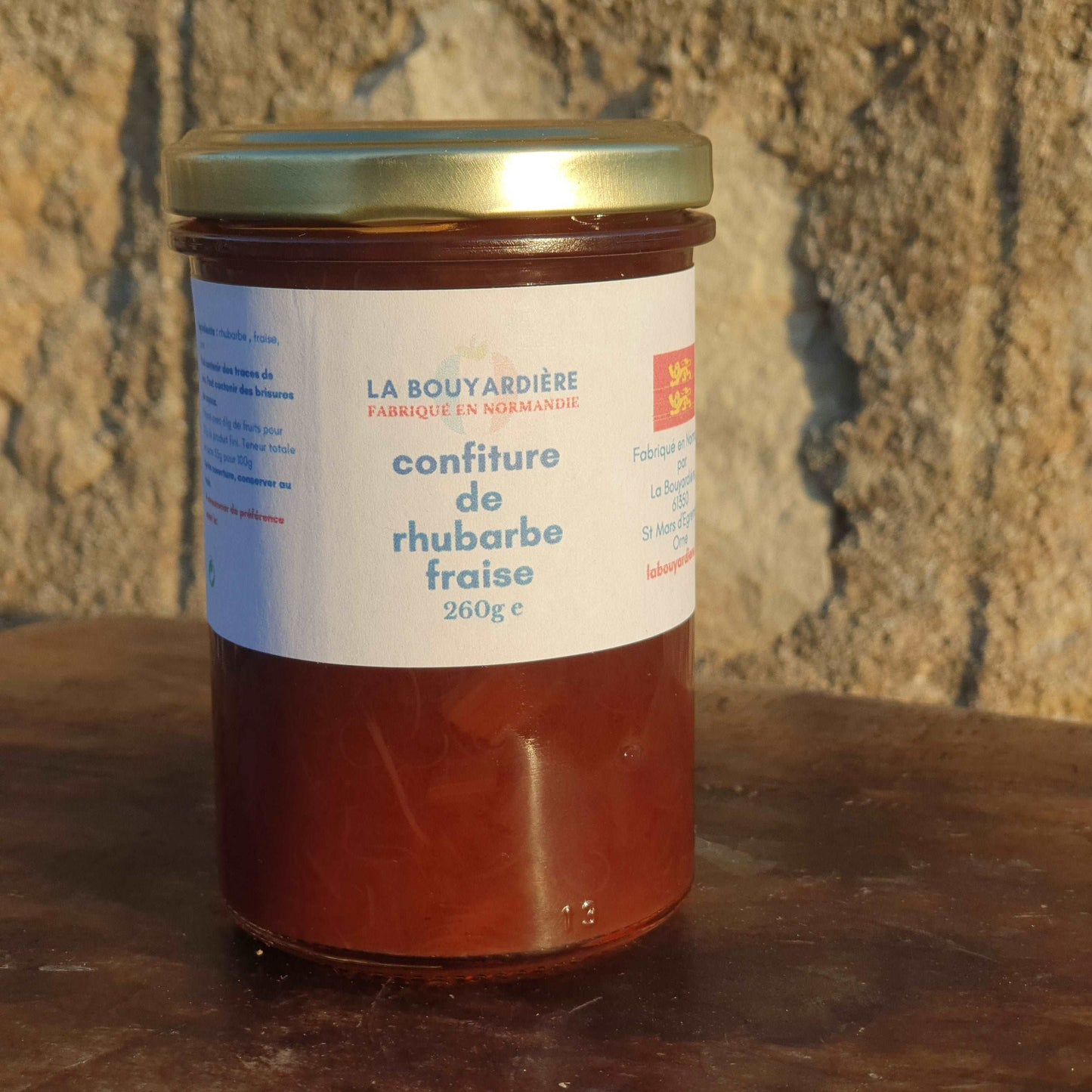 Confiture de rhubarbe fraise 260g