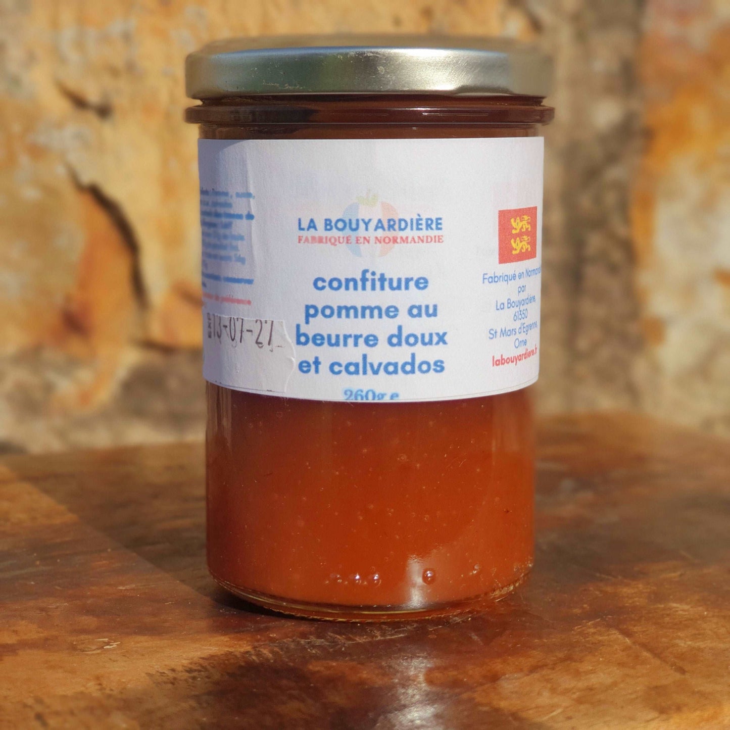 Confiture de pomme au beurre doux au Calvados 260g