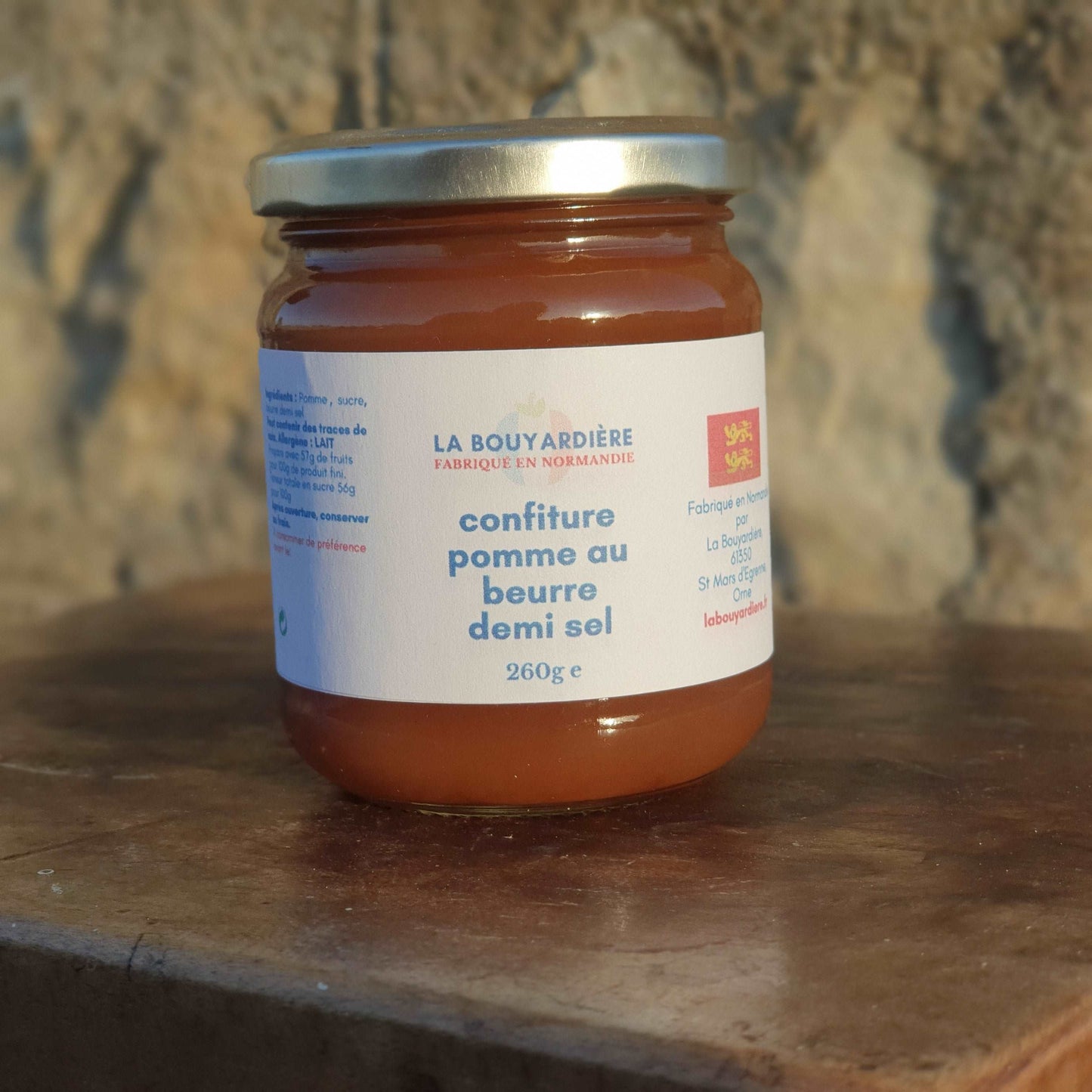 Confiture pomme au beurre demi-sel 260g