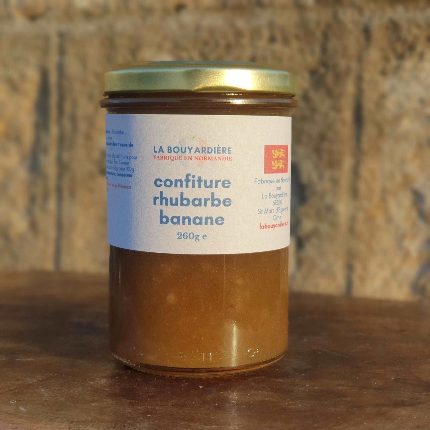 Confiture de rhubarbe banane 260g