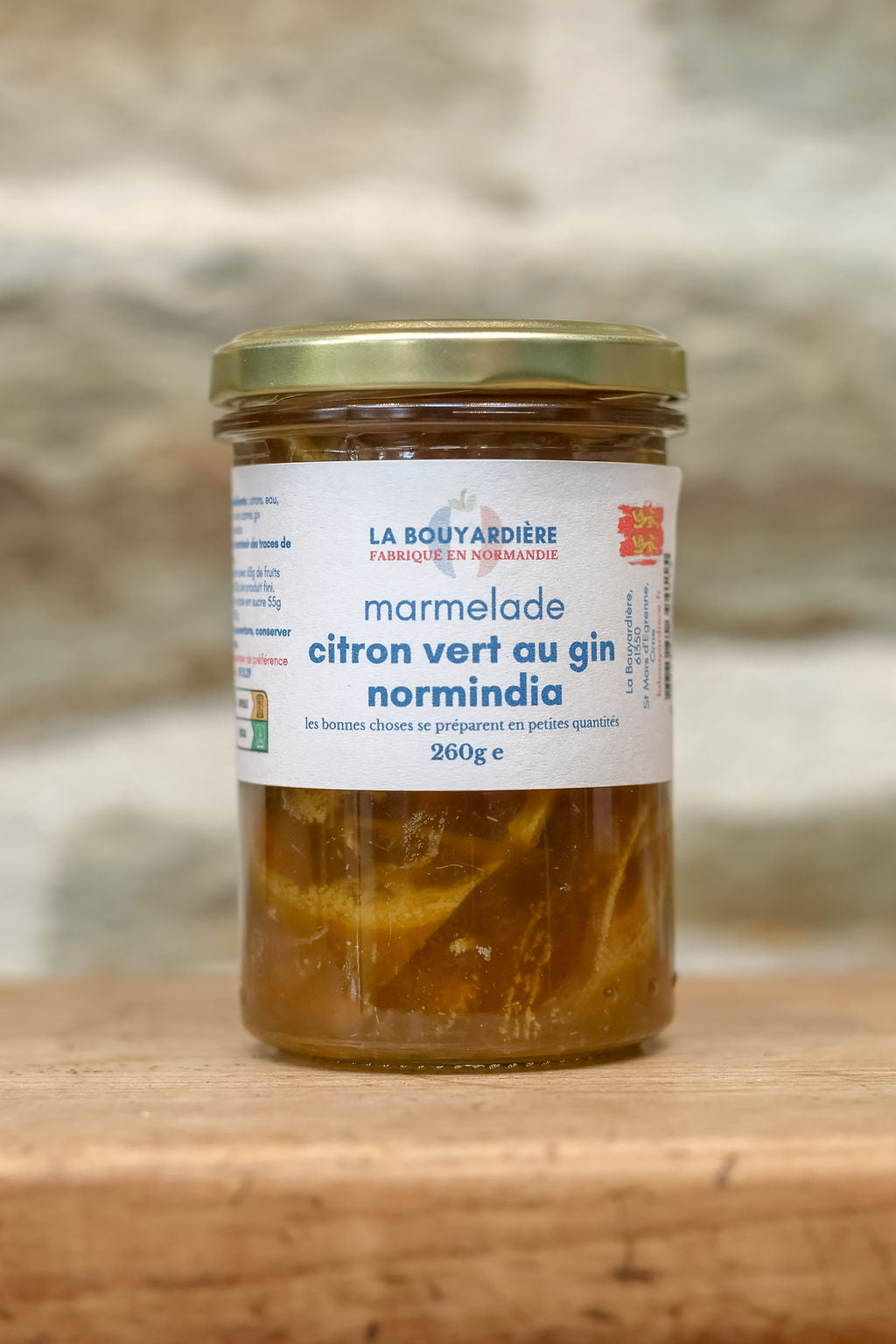 Marmelade de citron vert au gin Normindia 260g