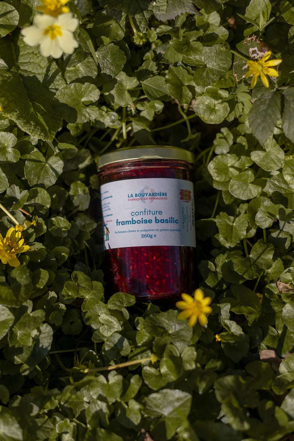 Confiture de framboise basilic 260g