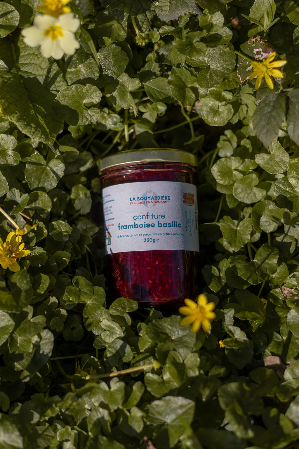 Confiture de framboise basilic 260g